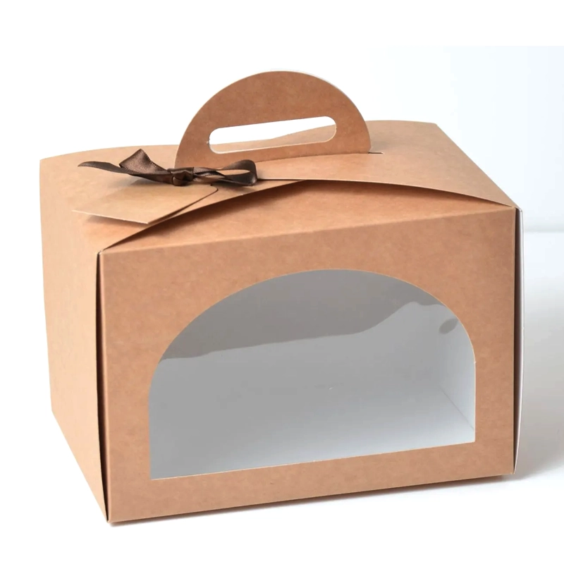 Christmas Cake Box with Window & Handle - Image 3