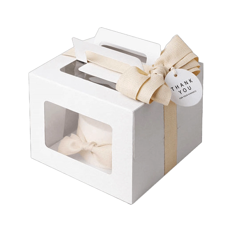 Christmas Cake Box with Window & Handle - Image 2